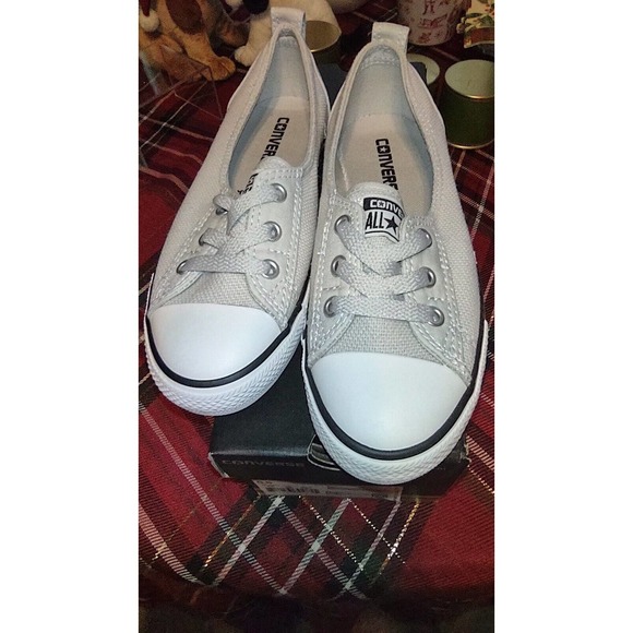 Converse Shoes Womens 5.5 Chuck Taylor All Star Ballet Gray Canvas Lace Up... - Picture 2 of 11